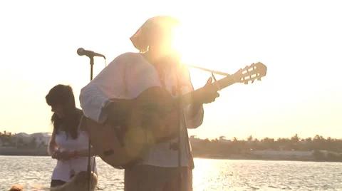 Busker at Mallory Square Florida Keys Stock Footage 5323253
