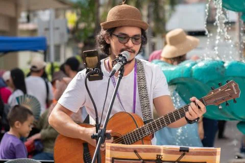 Buskers performance 库存照片