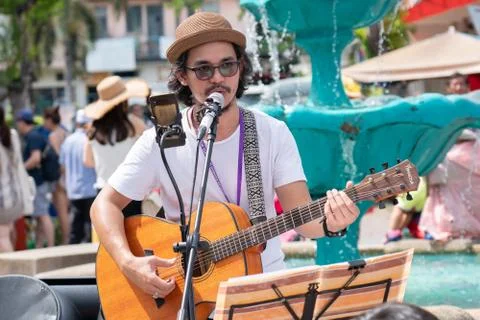 Buskers performance Stock Photos