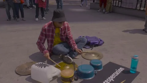 Busking in Chapultepec Stock Footage 203906509