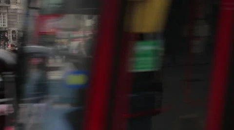 Buss in London passing by a square Stock Footage 58129546