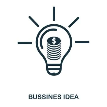 Bussines Idea icon. Flat style icon design. UI. Illustration of bussines idea Illustrazione stock