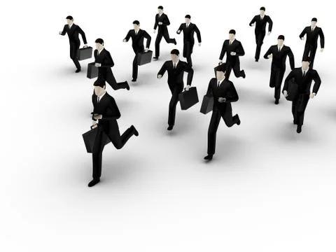 Bussinesman run Stock Illustration