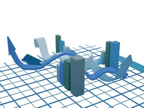 Bussiness graph Stock Illustration