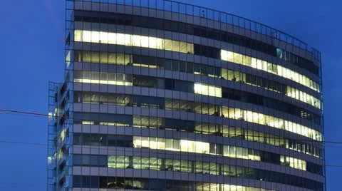Bussinesscenter Panning Stock Footage 10865577