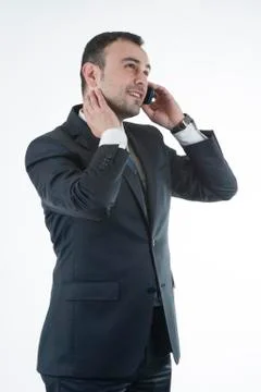 Bussinessman on phone Stock Photos