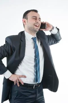 Bussinessman on phone Foto stock