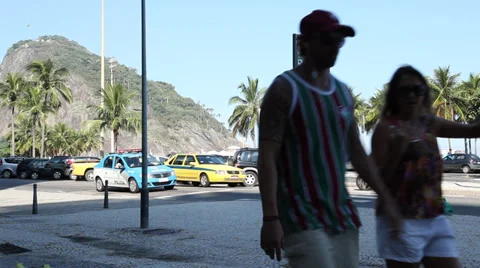 Busstop Copacabana Stock Footage 37630712