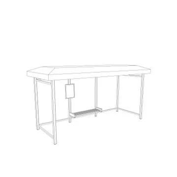 Busstop. Isolated on white background. Vector outline illustration. 库存插图