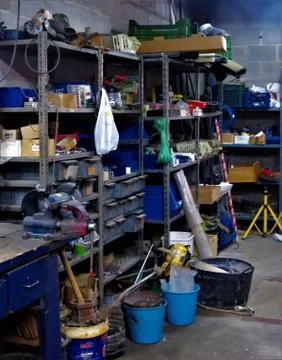 Bussy mechanical workshop Stock Photos