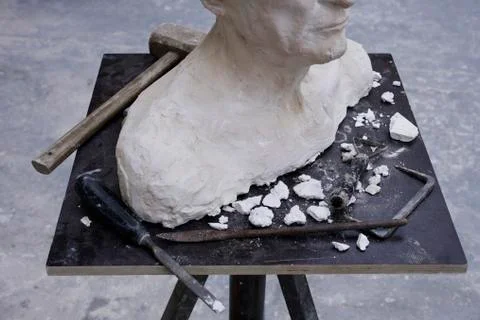 Bust and tools Stock Photos