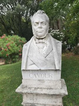 Bust of Camillo Benso count of Cavour Foto stock