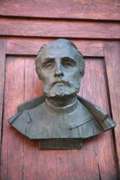 A bust on the door of Mariacki door Stock Photos