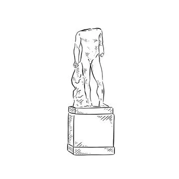 Bust drawing Illustrazione stock