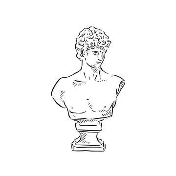 Bust illustration Illustrazione stock