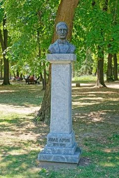 Bust Jovan Ducic monument Stock Photos