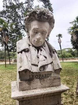 Bust of Leopardi Stock Photos