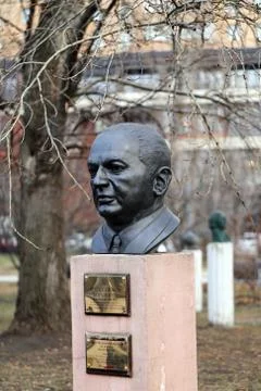 Bust of a man in the park Stock Photos