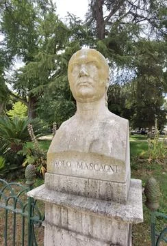 Bust of Mascagni Stock Photos
