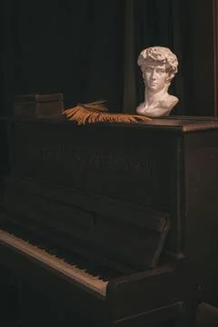 Bust on the piano Stock Photos