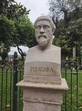 Bust of Pitagora Foto stock