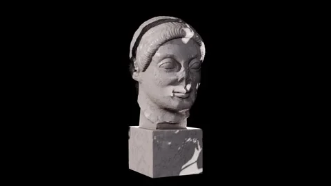 Bust of The Rayet Head Cinematic Render Stock Footage 335880750