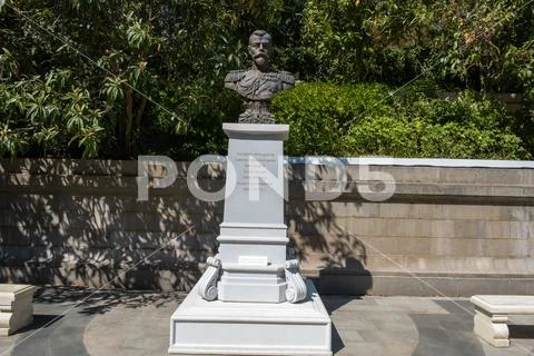 Bust of the Russian emperor Nicholas II in the Livadia Palace, Crimea. Stock Photos