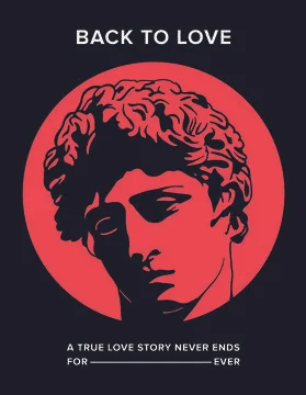 Bust with slogan Illustrazione stock