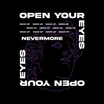 Bust with slogan Vector design Stock Illustration