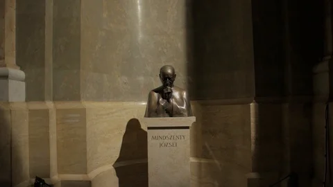 The Bust Statue Of Saint Stock Footage 121091752