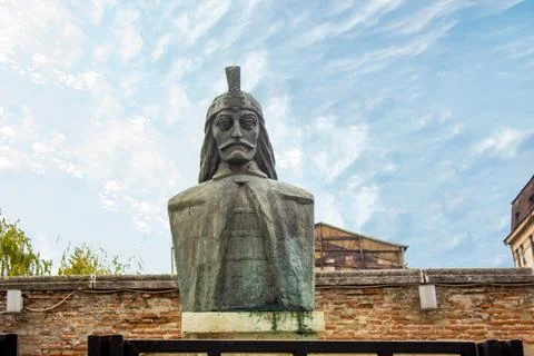 Bust of Vlad the Impaler or Tepes Stock Photos