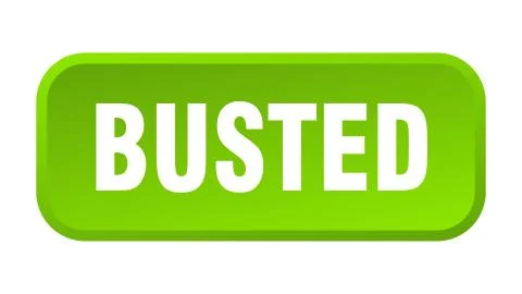 Busted button. busted square 3d push button Illustrazione stock