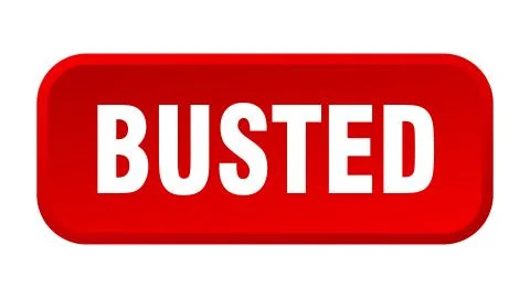 Busted button. busted square 3d push button Illustrazione stock