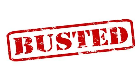 Busted Stock Illustration