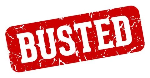 Busted rectangular sign. busted stamp Stock Illustration