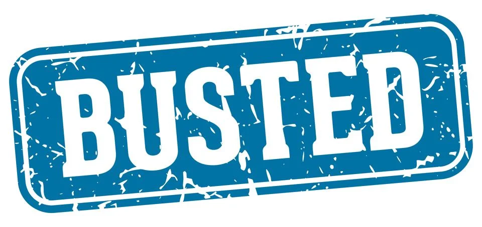 Busted rectangular sign. busted stamp Stock Illustration