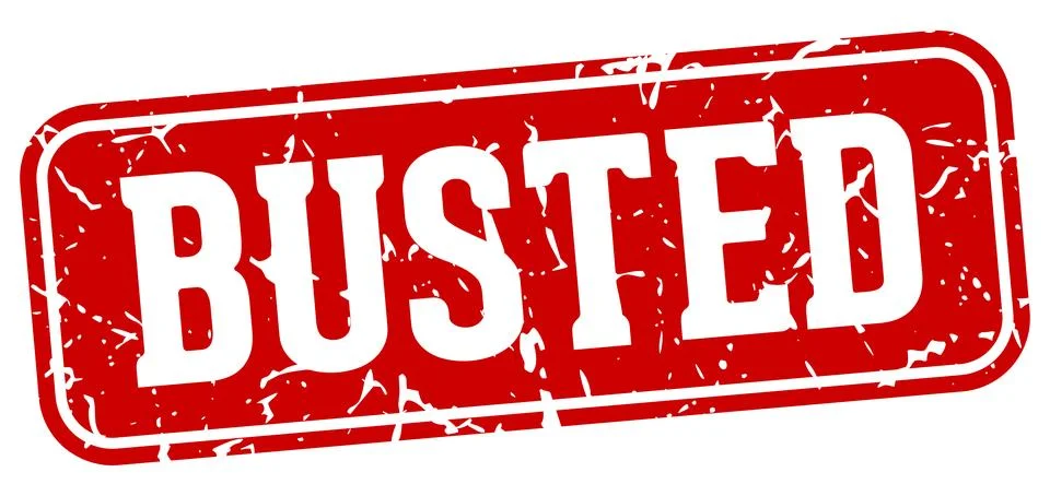 Busted rectangular sign. busted stamp Stock Illustration