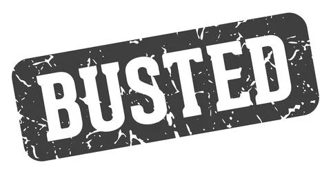 Busted rectangular sign. busted stamp Stock Illustration