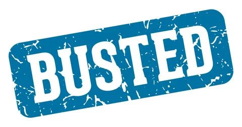Busted rectangular sign. busted stamp Stock Illustration