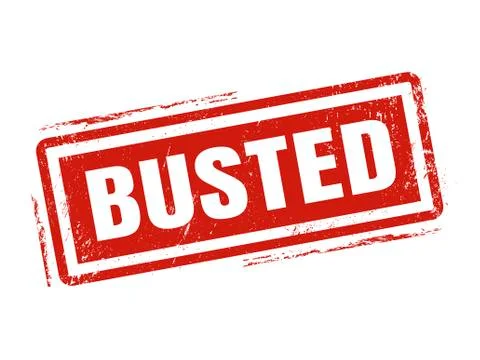 Busted red stamp style Stock Illustration