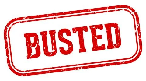 Busted stamp. busted rectangular stamp on white background Stock Illustration
