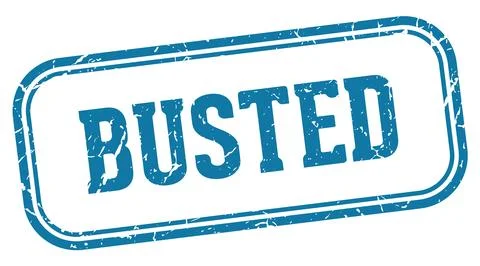 Busted stamp. busted rectangular stamp on white background Stock Illustration