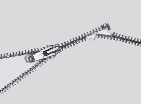 Busted zipper Stock Photos