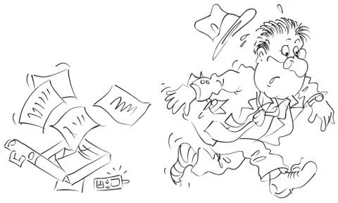 Bustler Stock Illustration