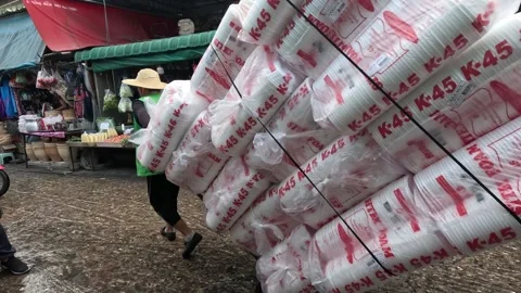Bustling Market Delivery in Action Vídeo Stock 292867557