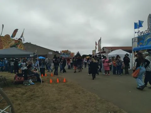 A bustling scene at the county fair Stock Photos