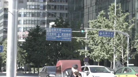 Bustling street traffic Stock Footage 185827091