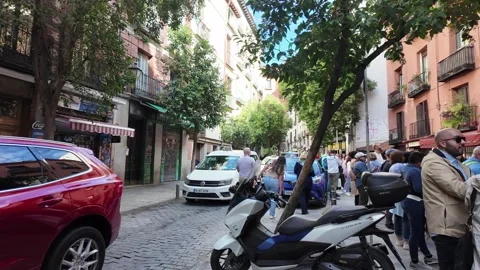 Bustling Streets: A Walk Through a Vibrant Tourist Hotspot Stock Footage 295361136