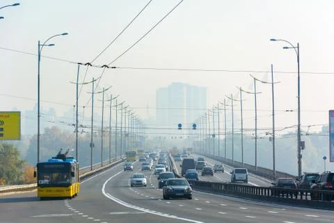 The bustling traffic Stock Photos