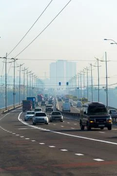 The bustling traffic Stock Photos